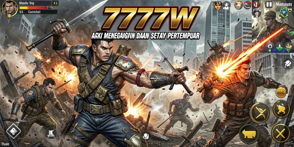 Tampilan aksi seru di <strong>7777W</strong> dengan pertarungan mendebarkan.