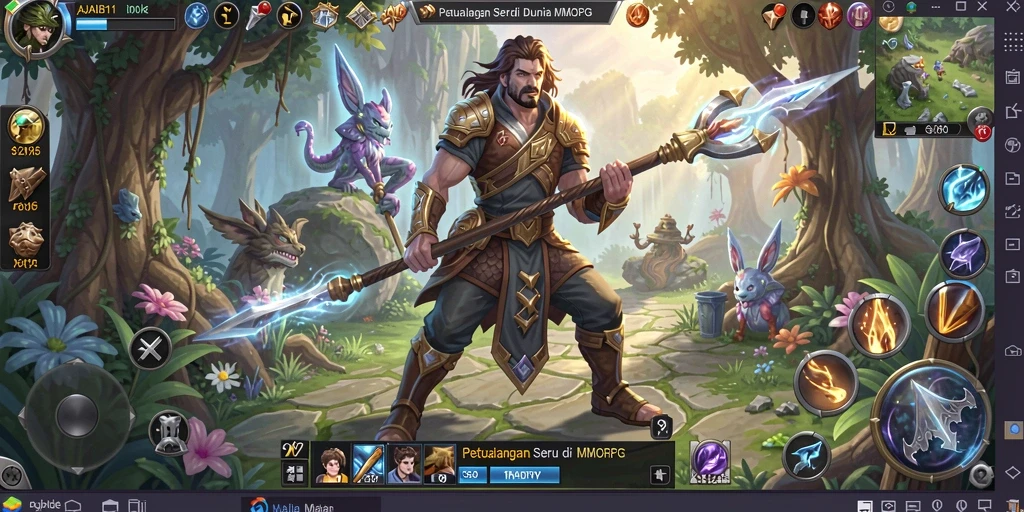 Tangkapan layar AJAIB11 menampilkan aksi pertempuran yang mendalam di dunia MMORPG.
