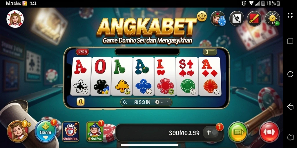 Tampilan gameplay domino yang menarik di ANGKABET.