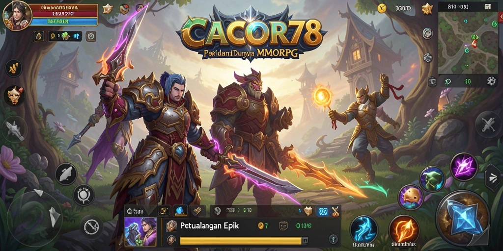 Tampilan gameplay <strong>CACOR78</strong> yang menakjubkan dalam petualangan MMORPG.