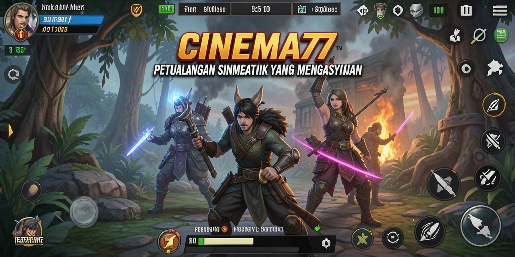 Tangkapan layar gameplay petualangan yang seru dalam CINEMA77.