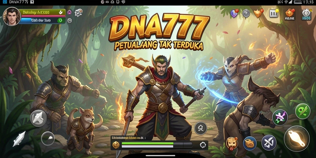 Screenshot utama dari gameplay penuh aksi di dunia <strong>DNA777</strong>.