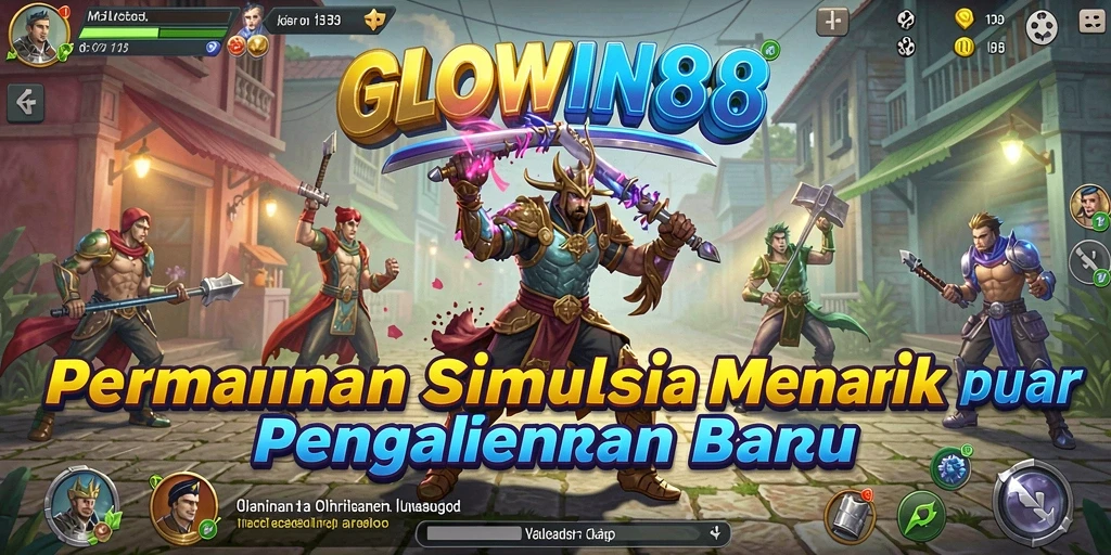 Screenshot gameplay <strong>GLOWIN88</strong> menampilkan aksi seru dan dunia virtual yang kaya.
