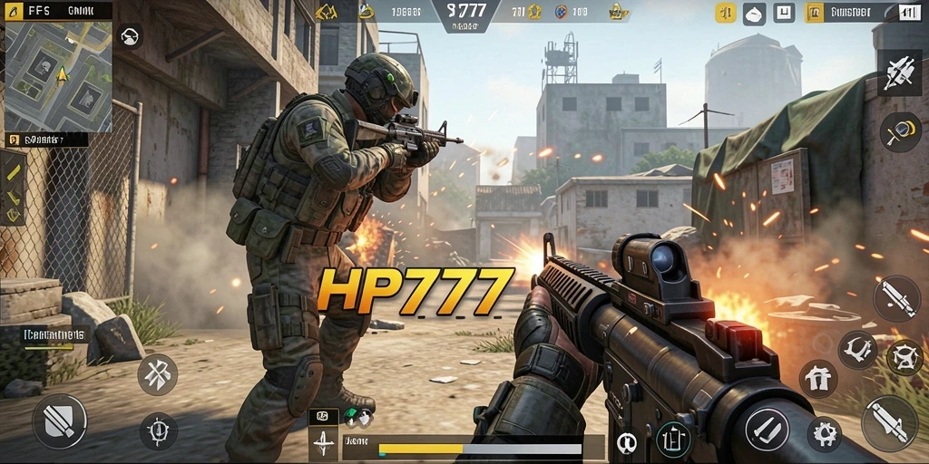 Tangkapan layar dari gameplay HP777 yang mendebarkan.