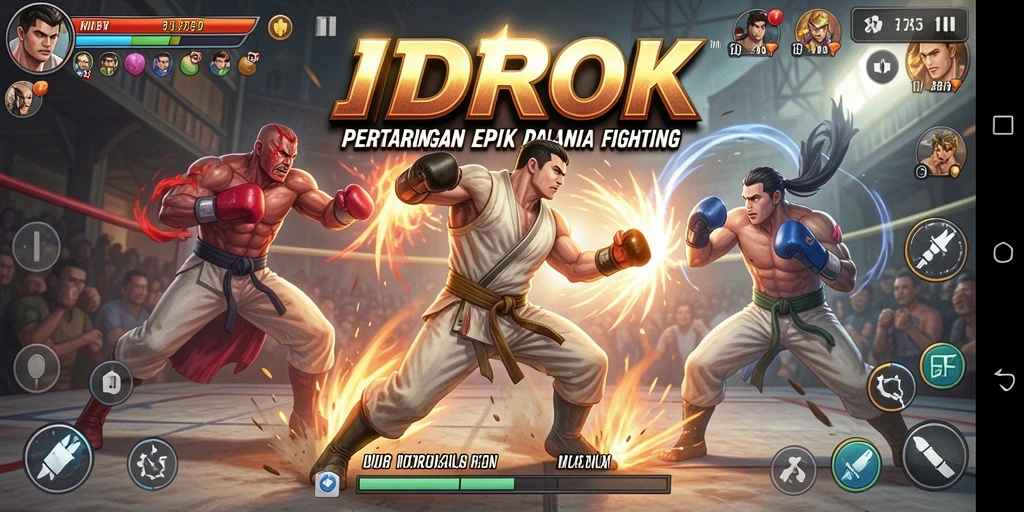 Tampilan exciting dari gameplay Fighting di IDROK.