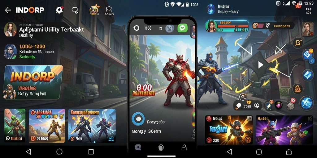 Screenshot utama INDORP menampilkan antarmuka aplikasi utility yang menarik.
