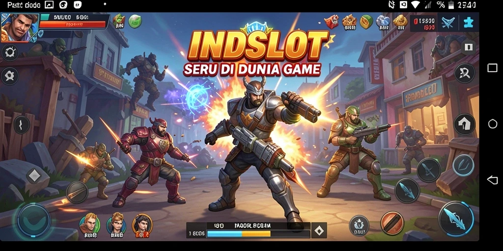 Tampilan gameplay pertarungan seru dalam INDSLOT.