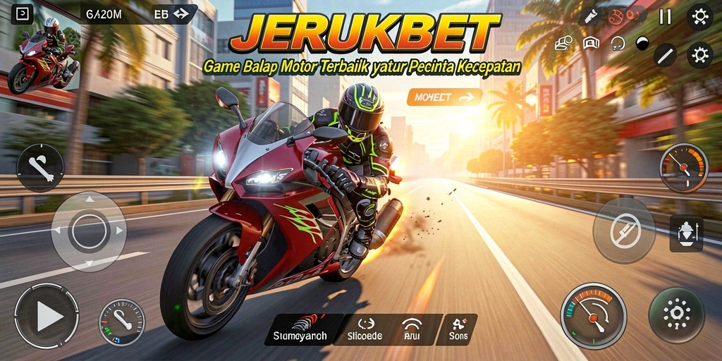 Gameplay seru di lintasan balap JERUKBET.