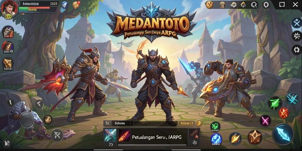 Tampilan gameplay seru dari MEDANTOTO dengan pertempuran ARPG yang mendebarkan.
