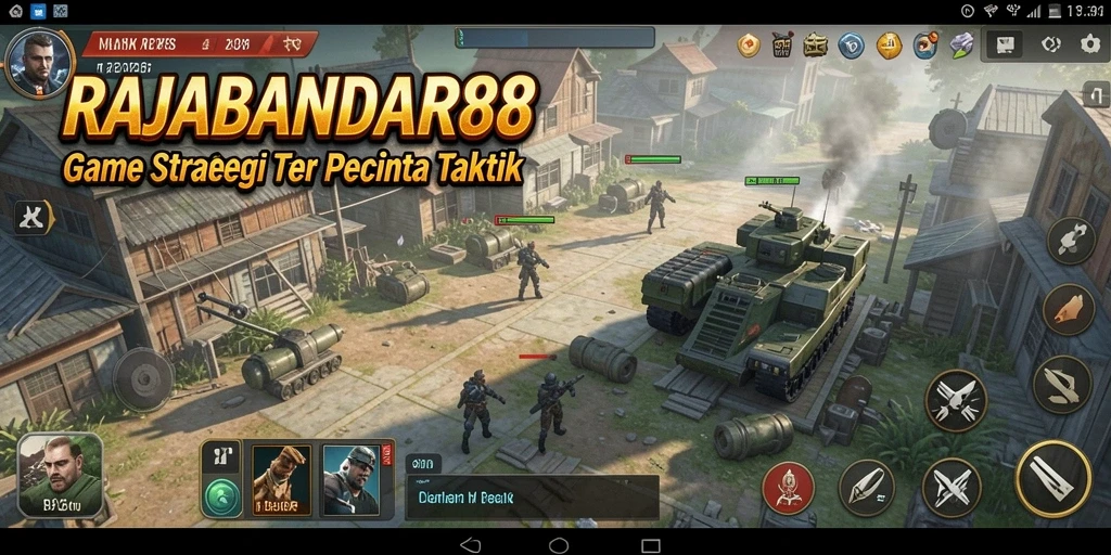 Tampilan utama gameplay RAJABANDAR88 yang penuh strategi dan taktik.
