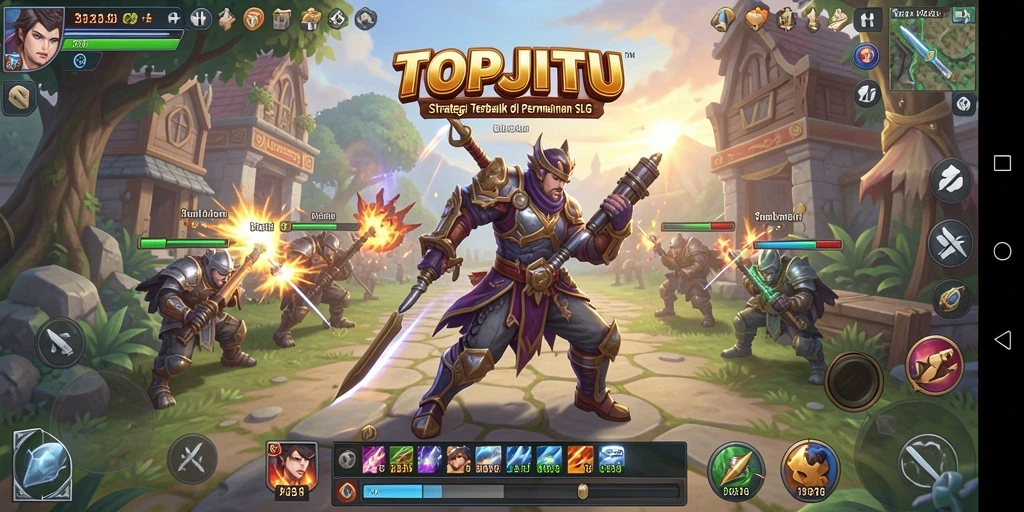 Tangkapan layar gameplay TOPJITU dengan suasana pertempuran yang mendebarkan.