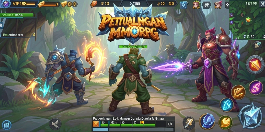 Tampilan gameplay epik di dunia MMORPG VIP188.