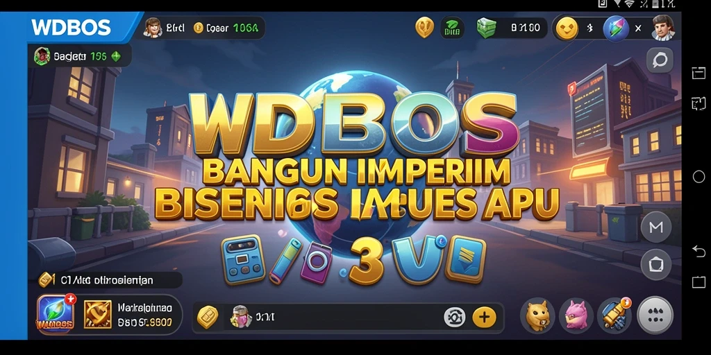 Tampilan gameplay WDBOS menunjukkan manajemen bisnis yang seru.